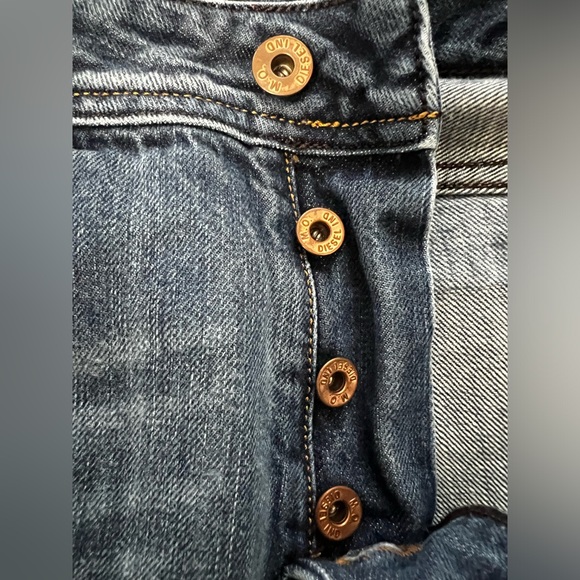 Diesel Men's 32x32 Zatiny Blue Button Fly Straight Leg Denim Jeans - Picture 8 of 10